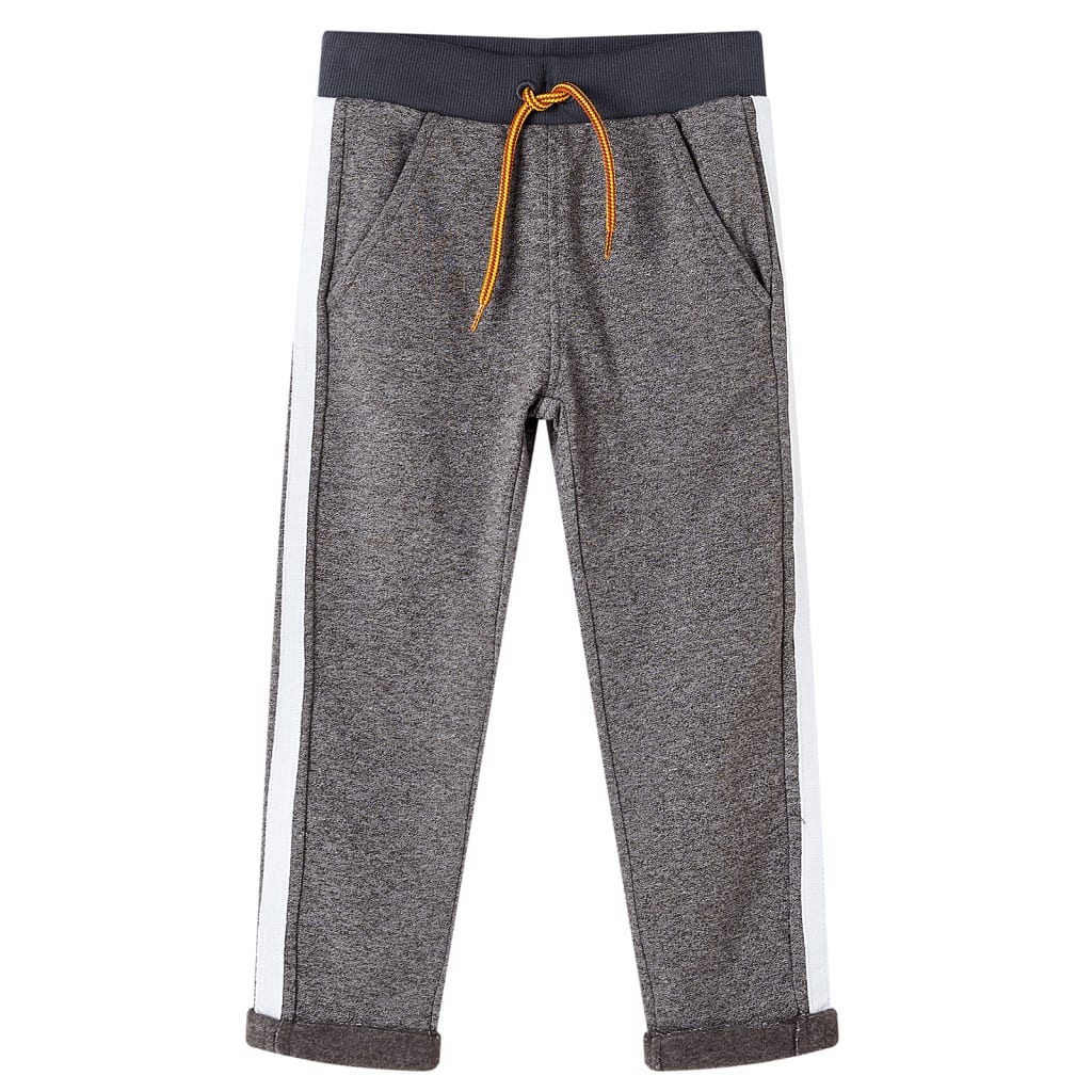 Kinderjoggingbroek 140 gemêleerd donkergrijs