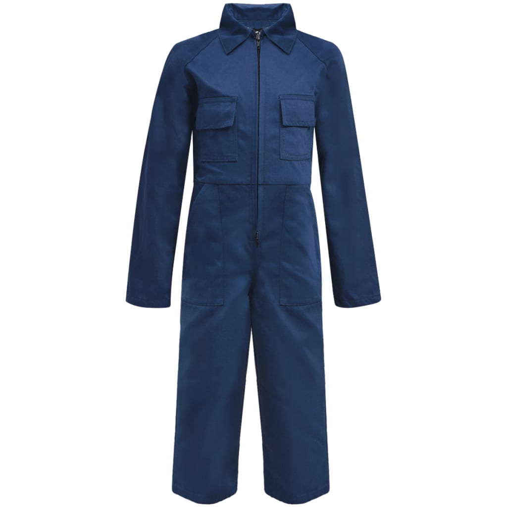 Kinderoverall met mouwen maat 110/116 blauw