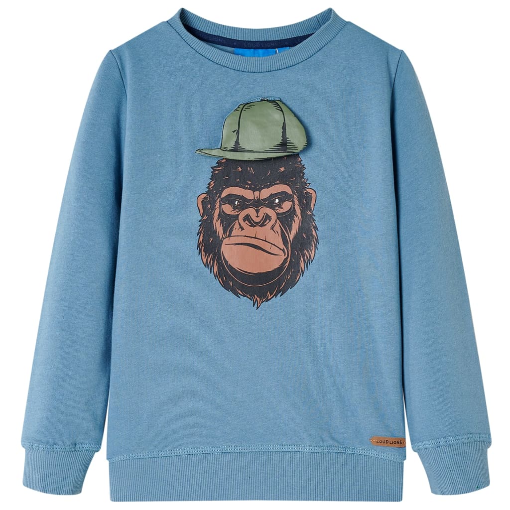 Kindertrui 92 middelblauw – afbeelding 1