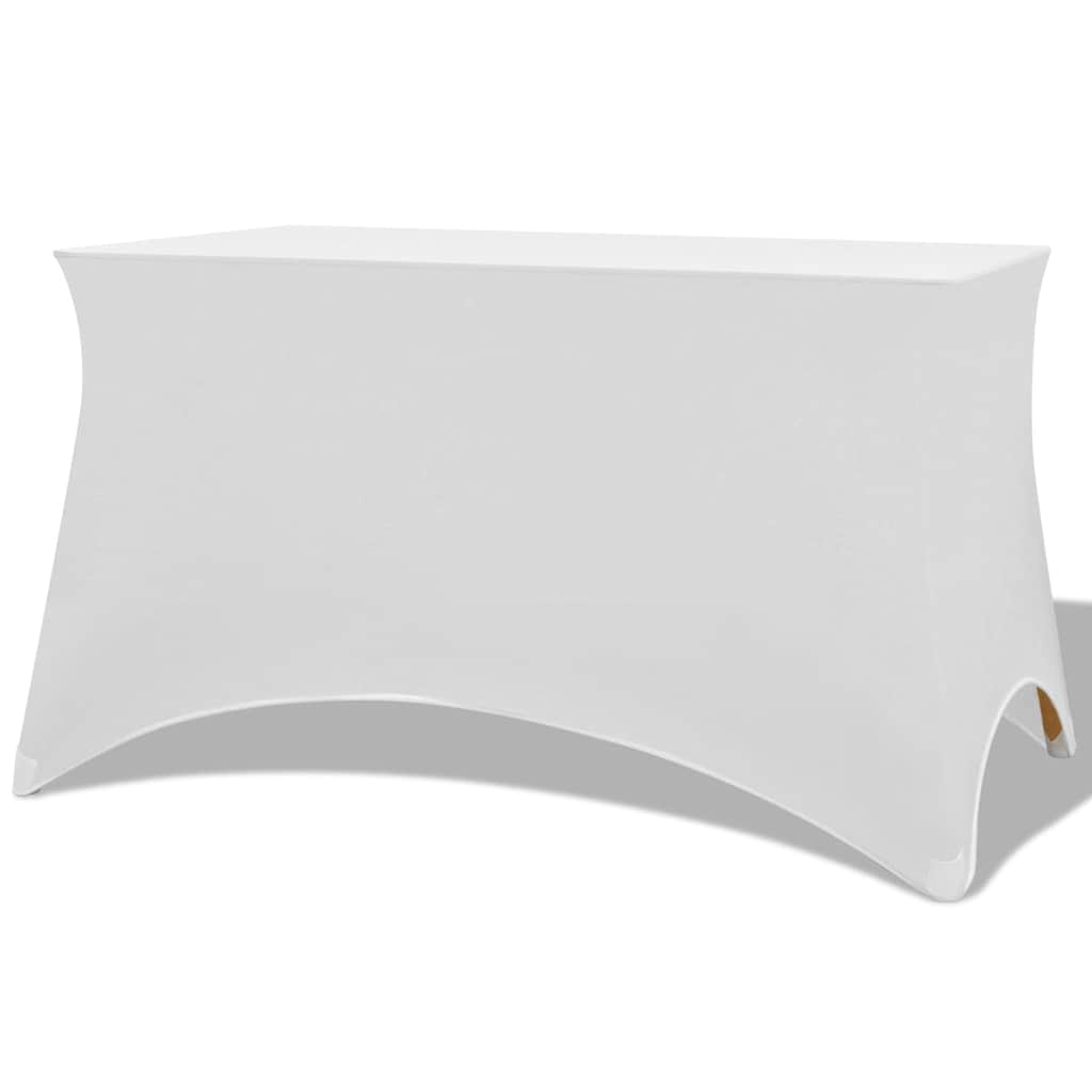 Tafelhoes stretch wit 243x76x74 cm 2 st
