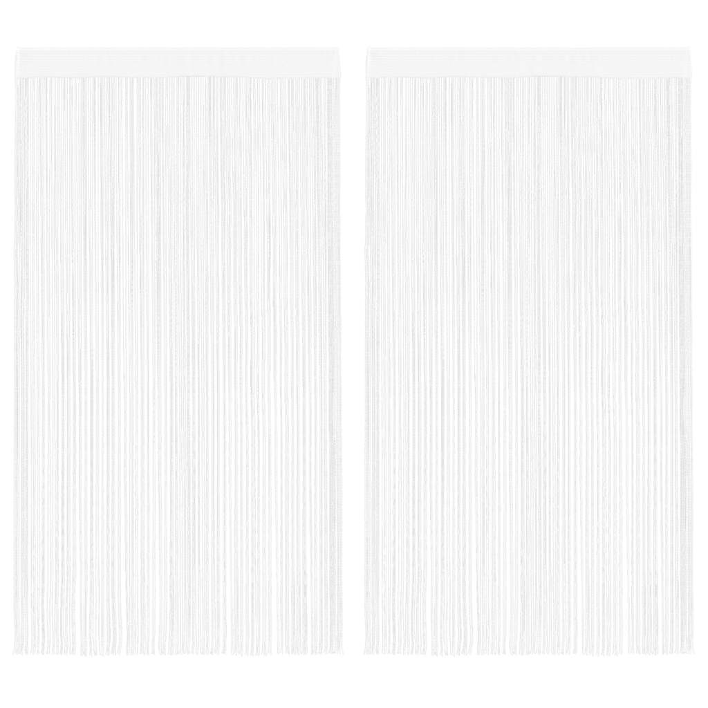 Draadgordijnen 2 st 100x250 cm wit