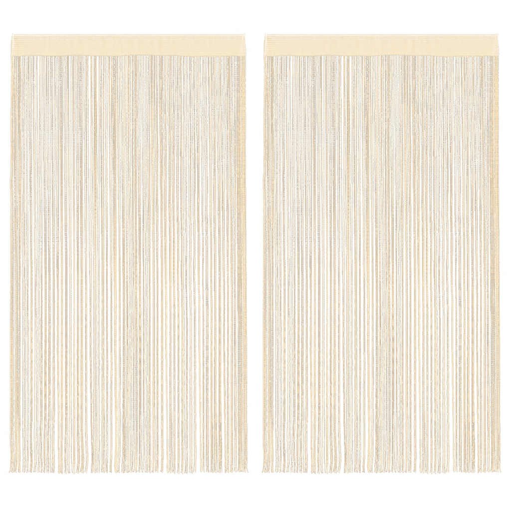 Draadgordijnen 140x250 cm crème 2 st