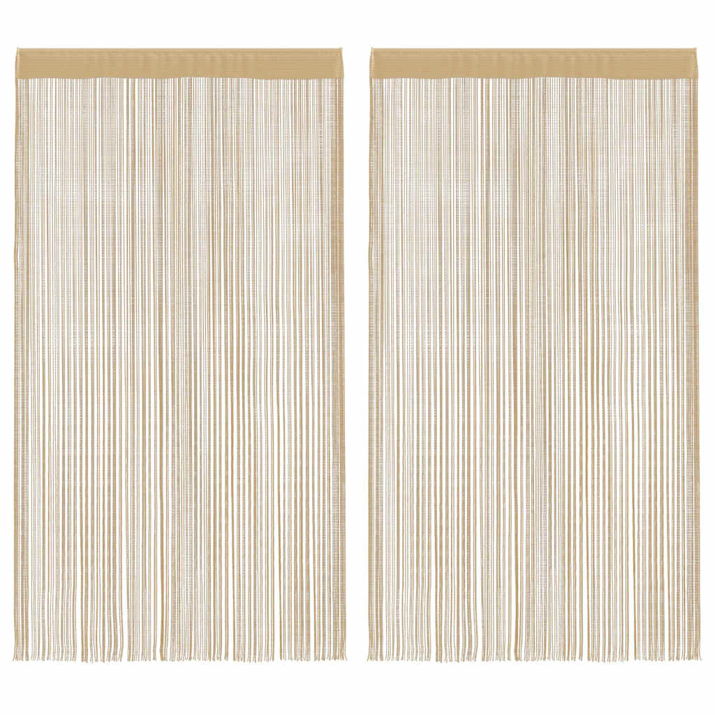 Draadgordijnen 100x250 cm beige 2 st