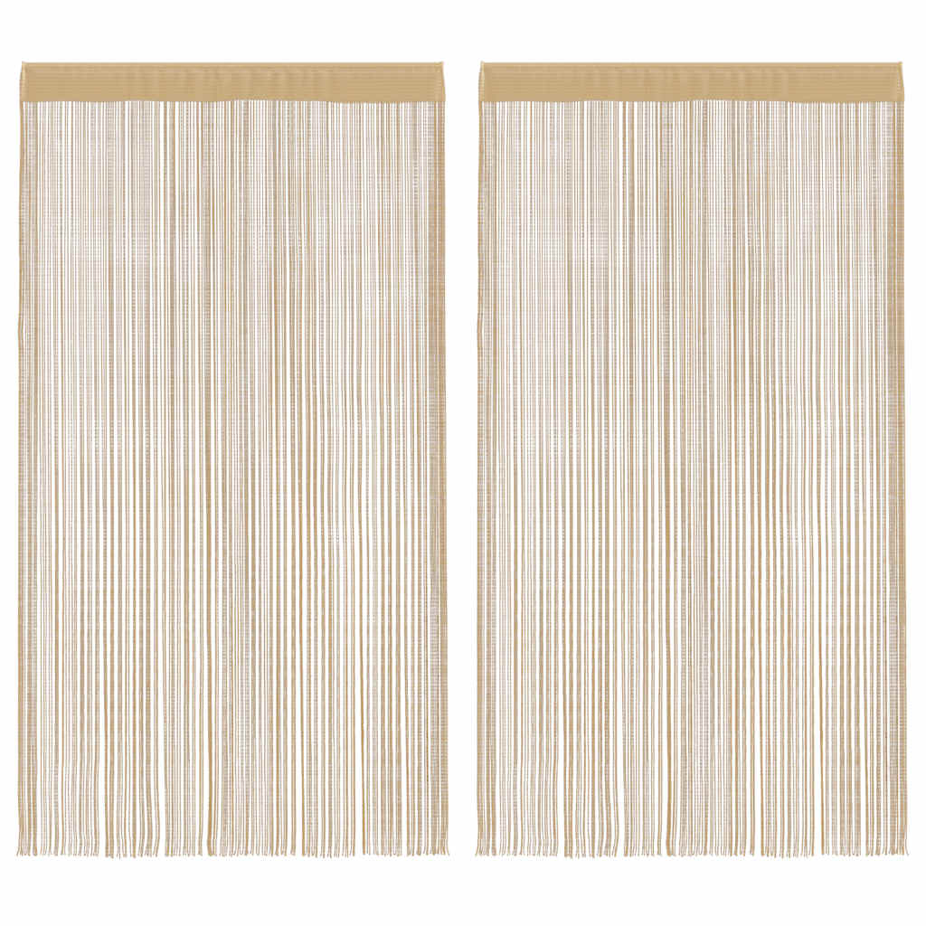 Draadgordijnen 140x250 cm beige 2 st