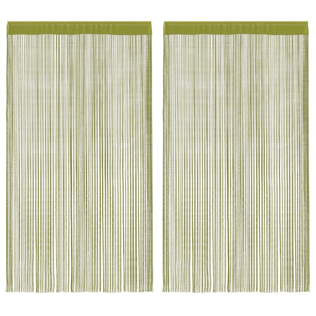 Draadgordijnen 100x250 cm groen 2 st – afbeelding 1