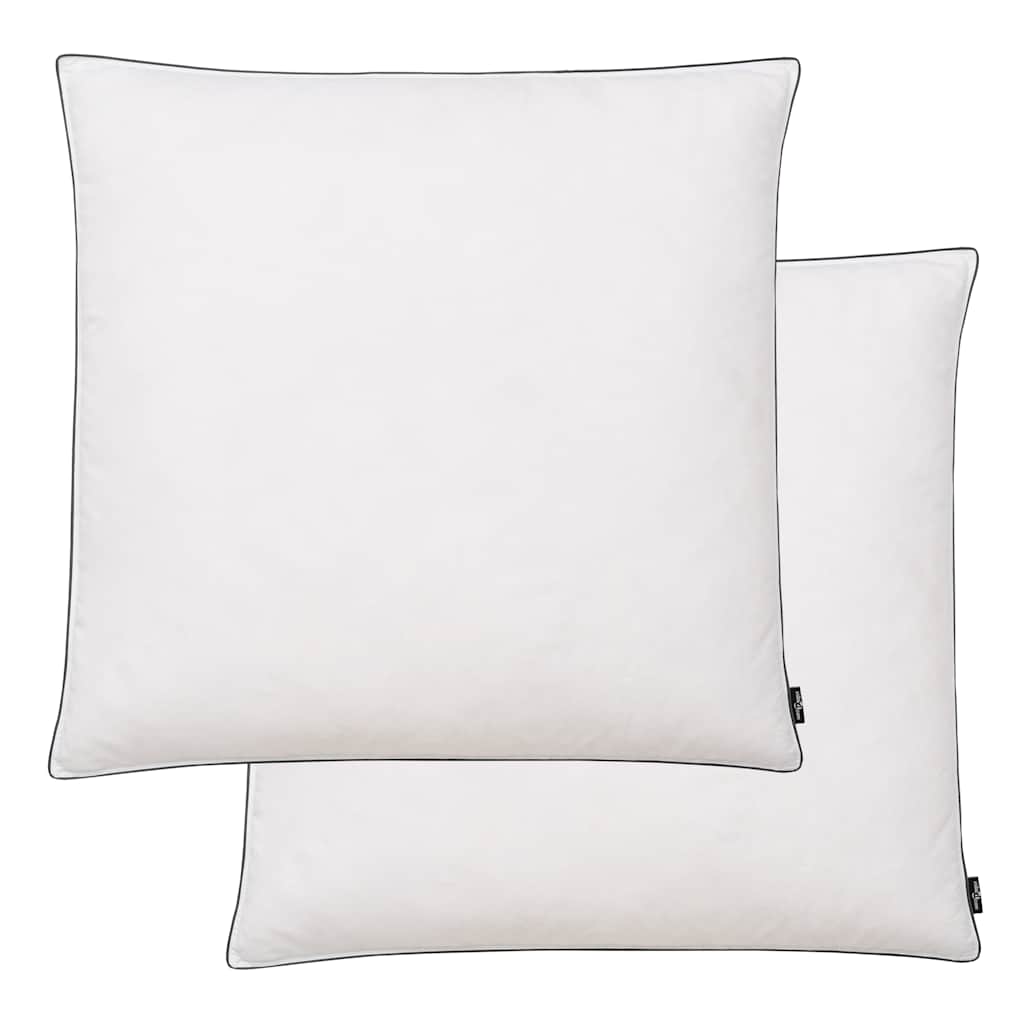Kussens 2 st licht 80x80 cm dons-/verenvulling wit
