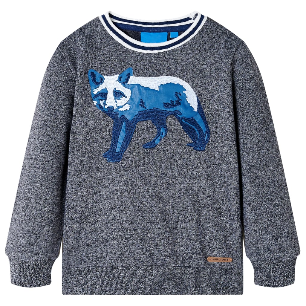 Kindertrui 140 gemêleerd marineblauw