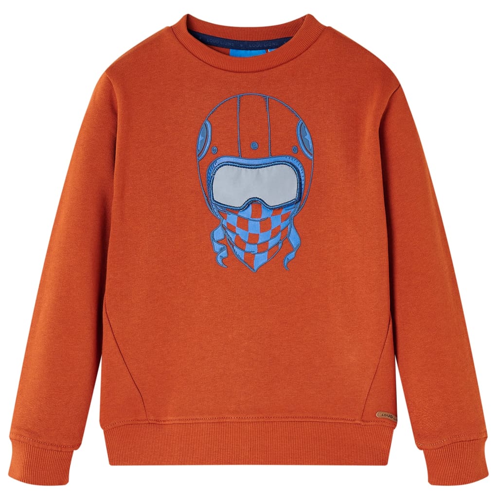 Kindertrui 128 lichtroestkleurig