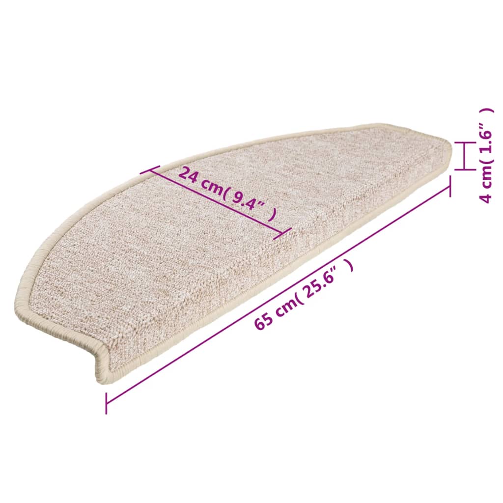 Trapmatten 15 st 65x24x4 cm Taupe Halfrond Groot – afbeelding 9
