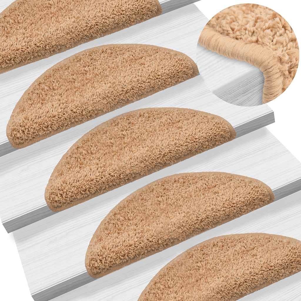 Trapmatten 15 st 56x17x3 cm beige halfrond