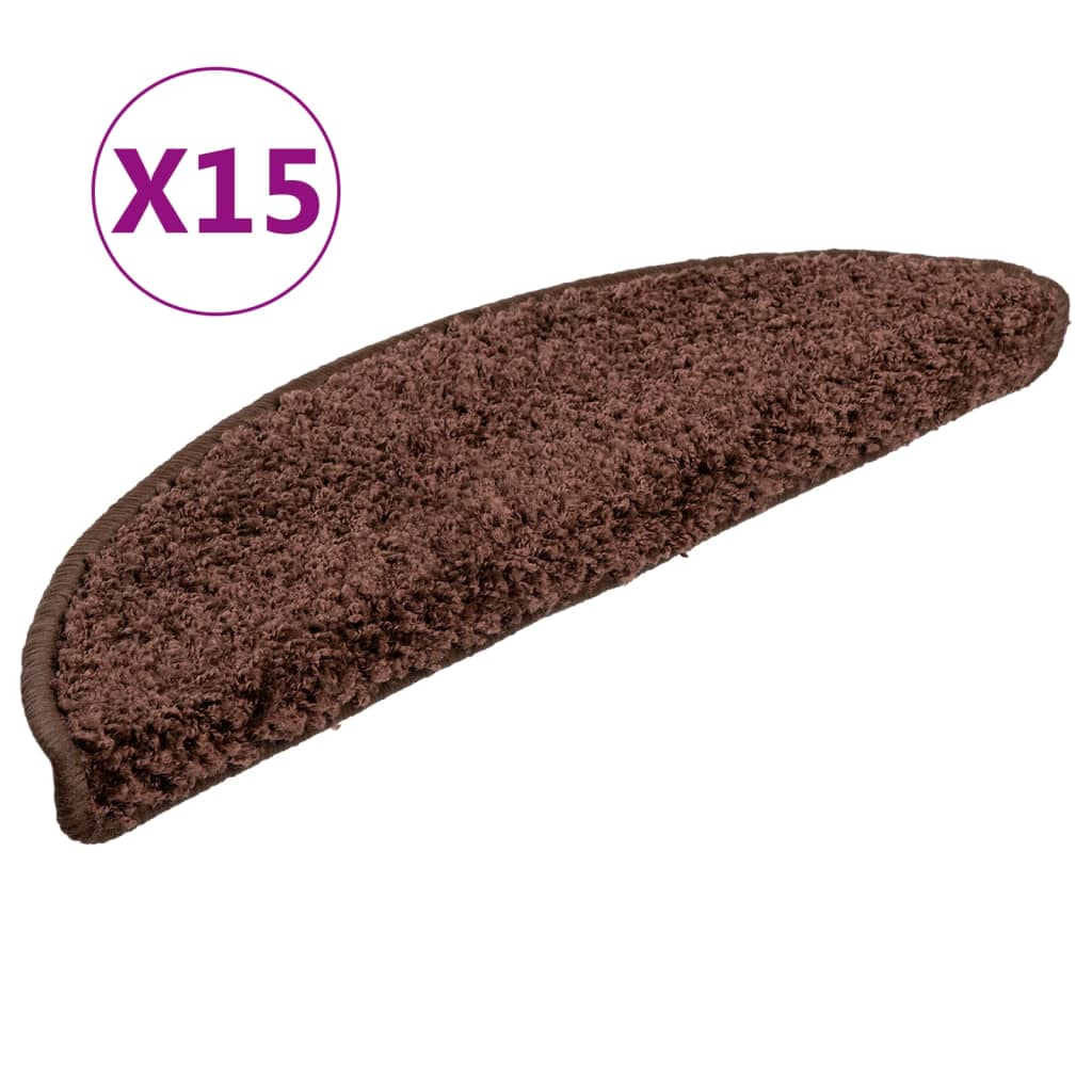 Trapmatten 15 st 56x17x3 cm Bruin Halfrond – afbeelding 2