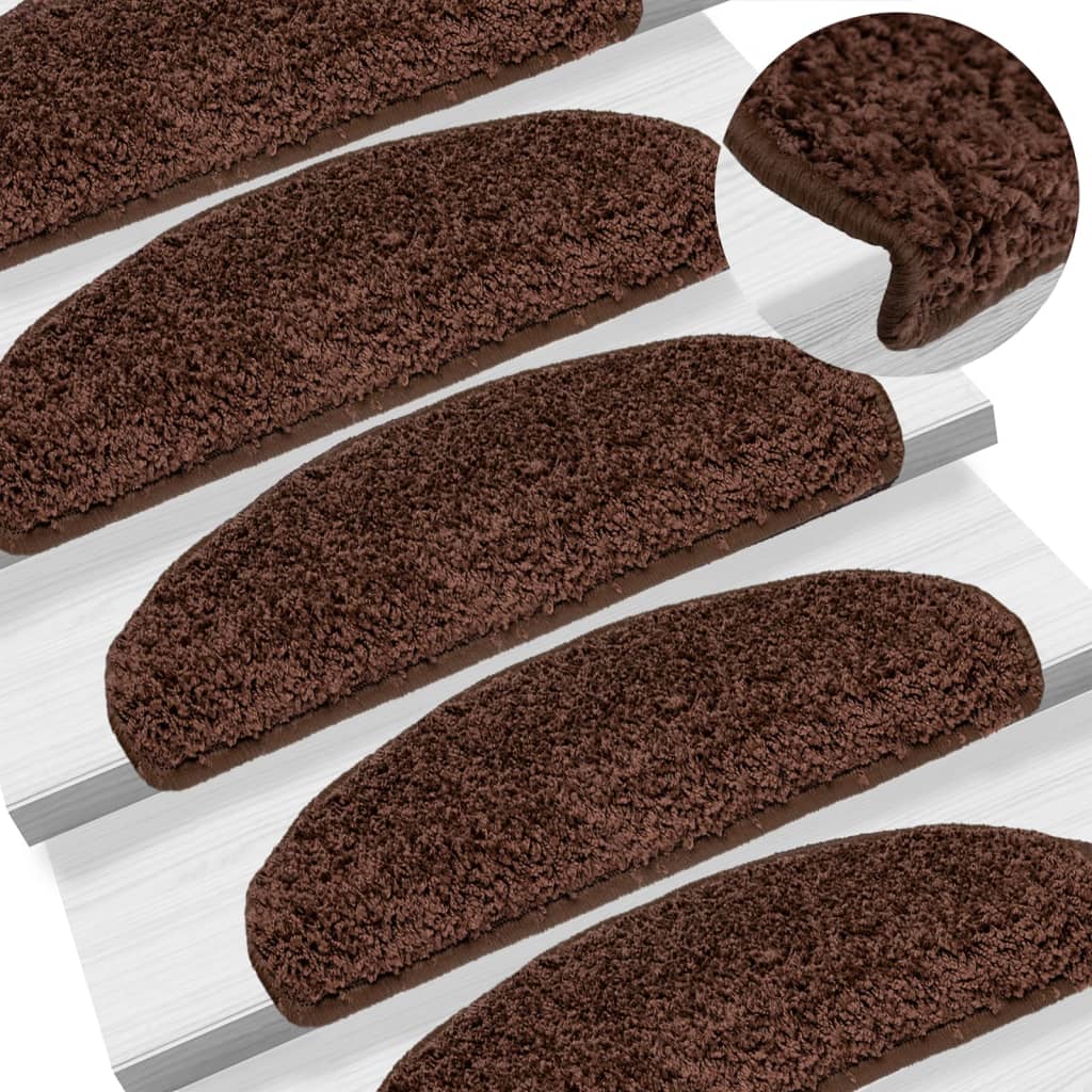 Trapmatten 15 st 65x21x4 cm Bruin Halfrond Groot