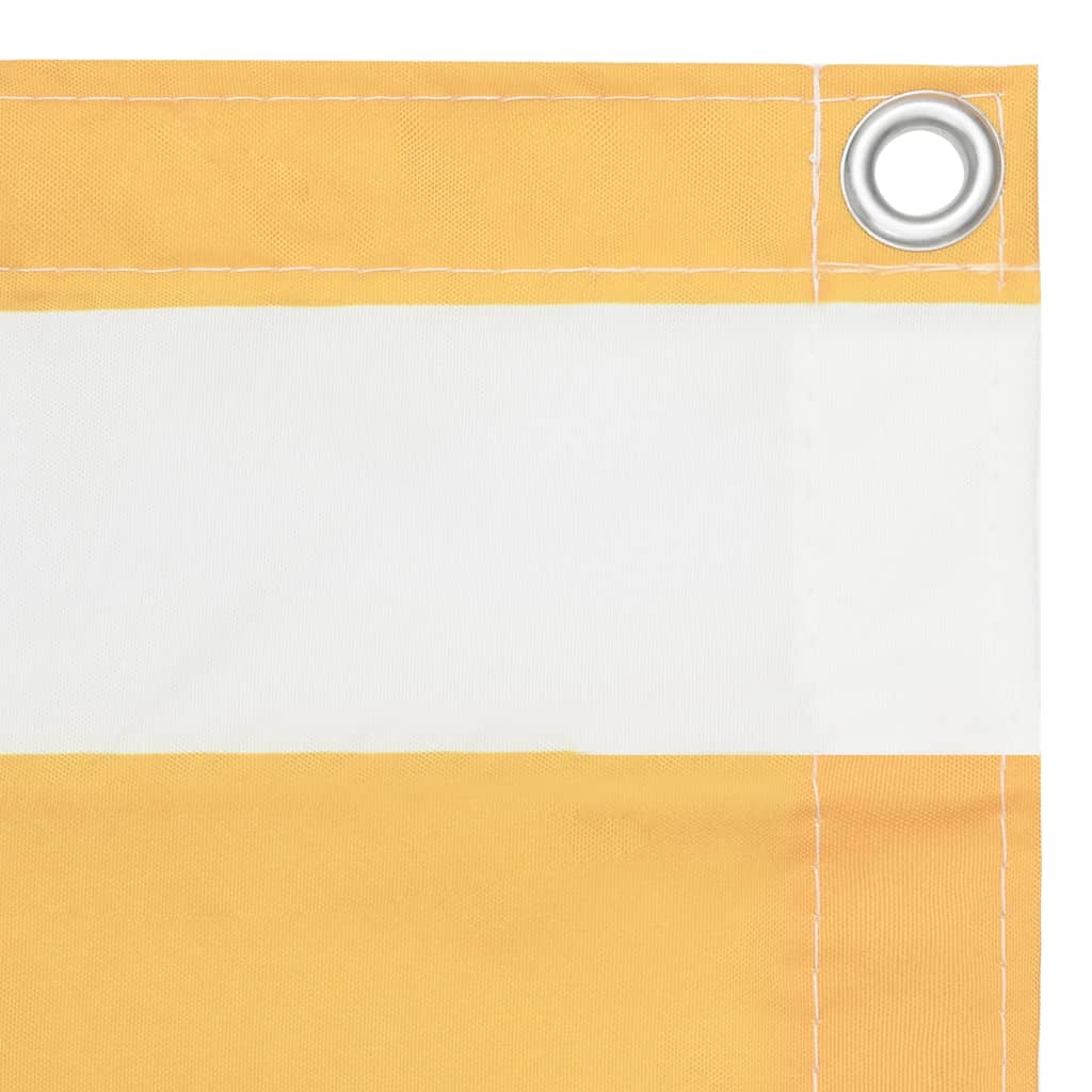 Balkonscherm 120x300 cm oxford stof wit en geel – afbeelding 2