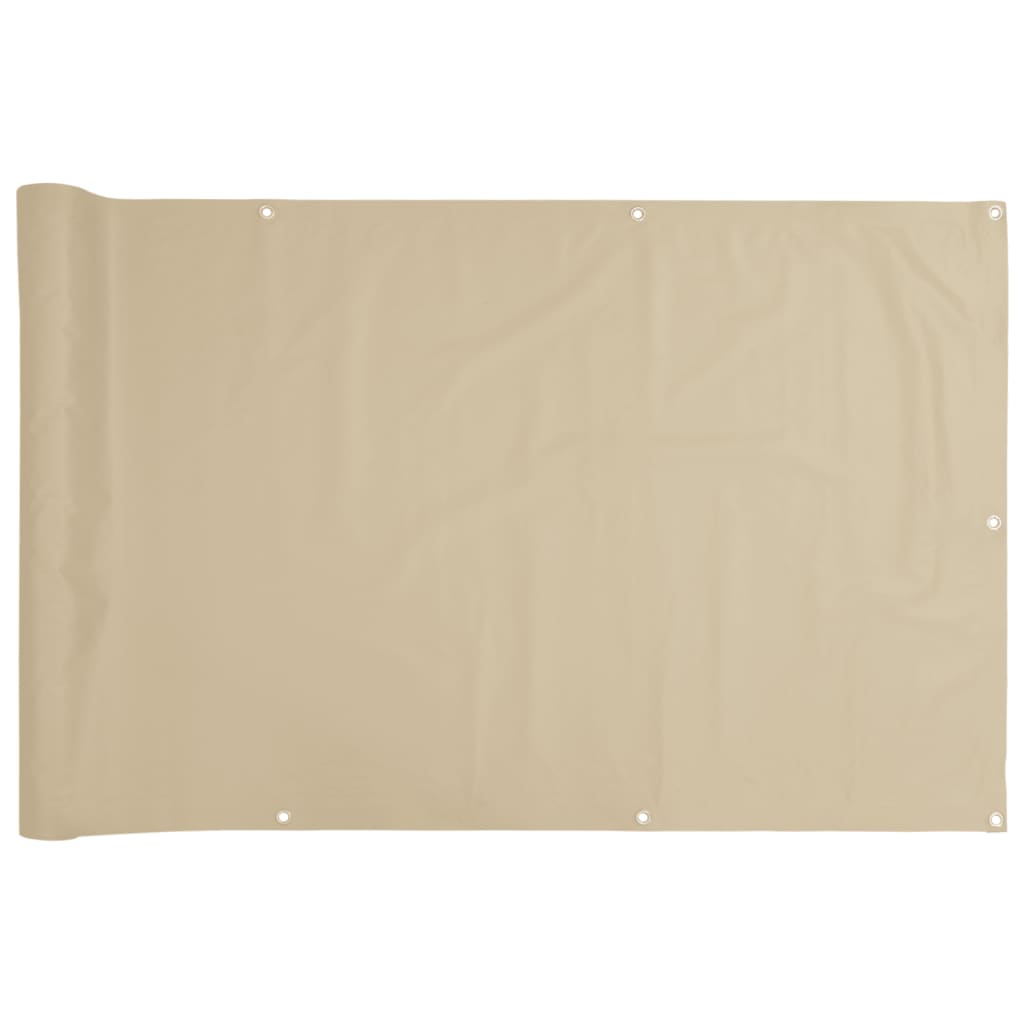 Balkonscherm 75x500 cm oxford stof beige – afbeelding 2