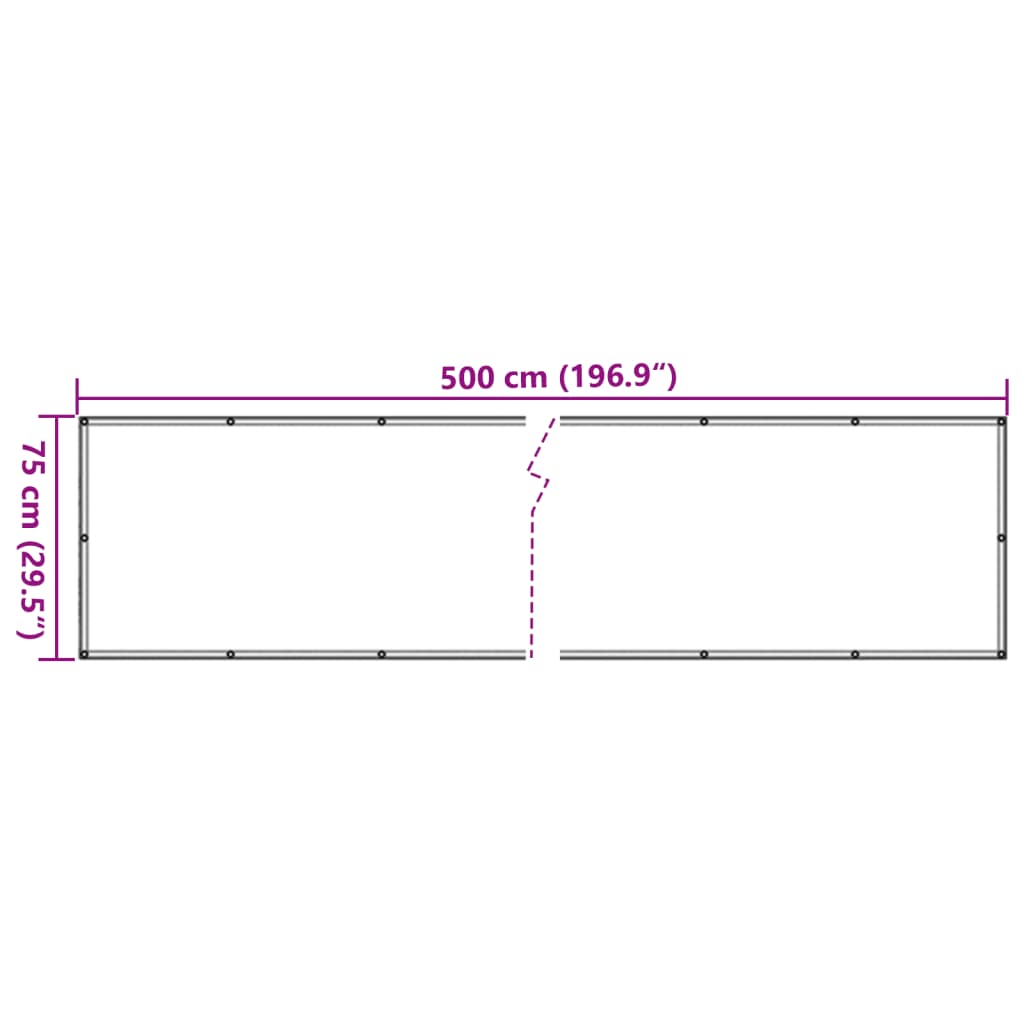 Balkonscherm 75x500 cm oxford stof beige – afbeelding 6