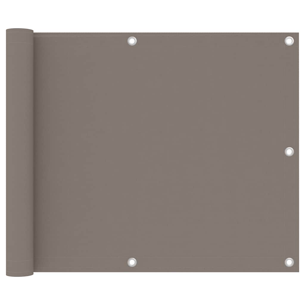 Balkonscherm 75x600 cm oxford stof taupe – afbeelding 1