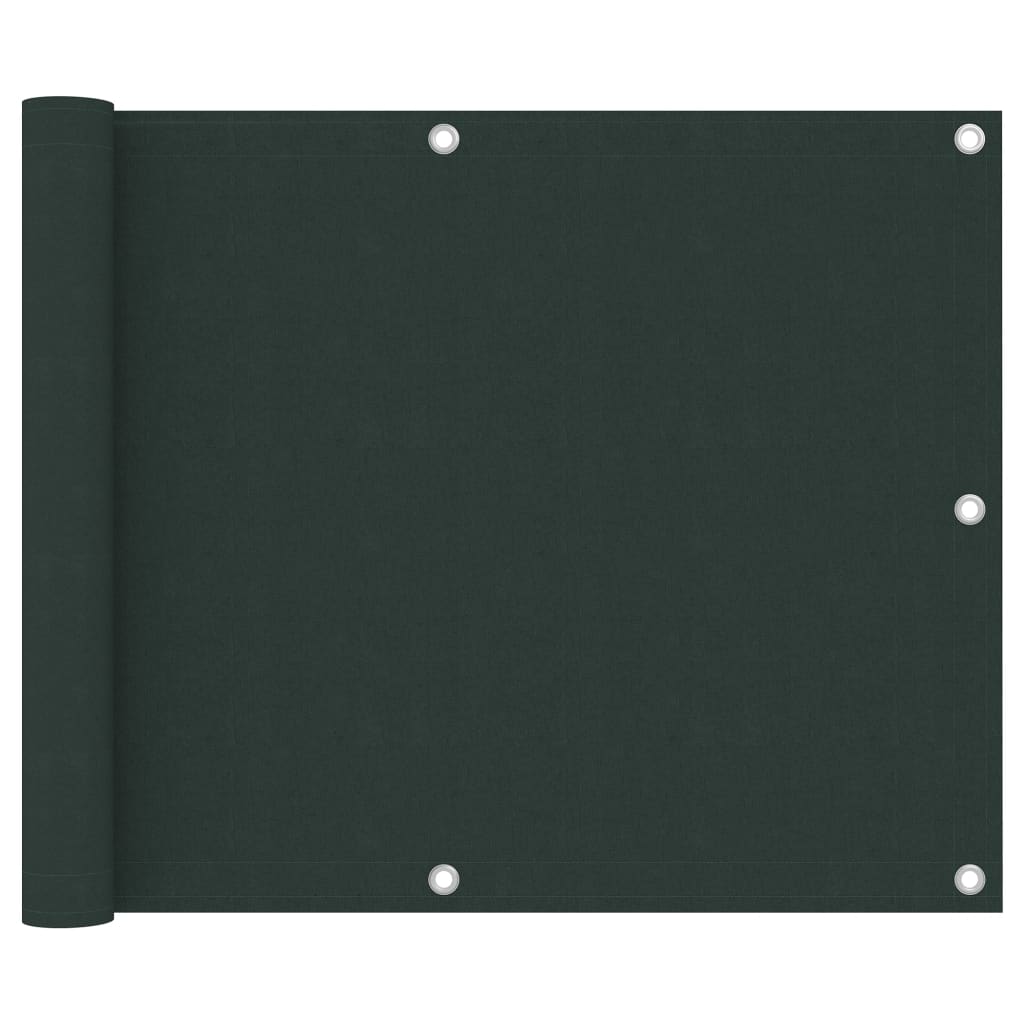 Balkonscherm 75x600 cm oxford stof donkergroen