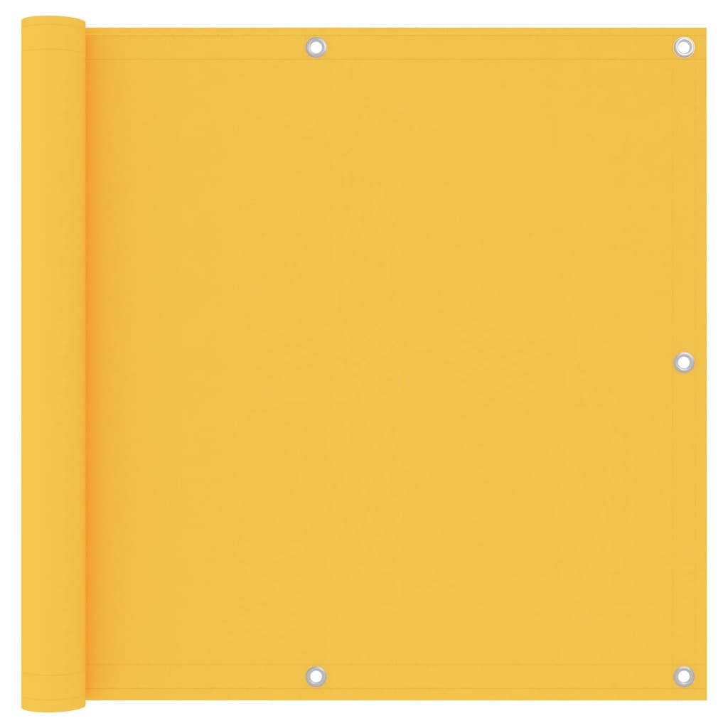 Balkonscherm 90x500 cm oxford stof geel – afbeelding 1