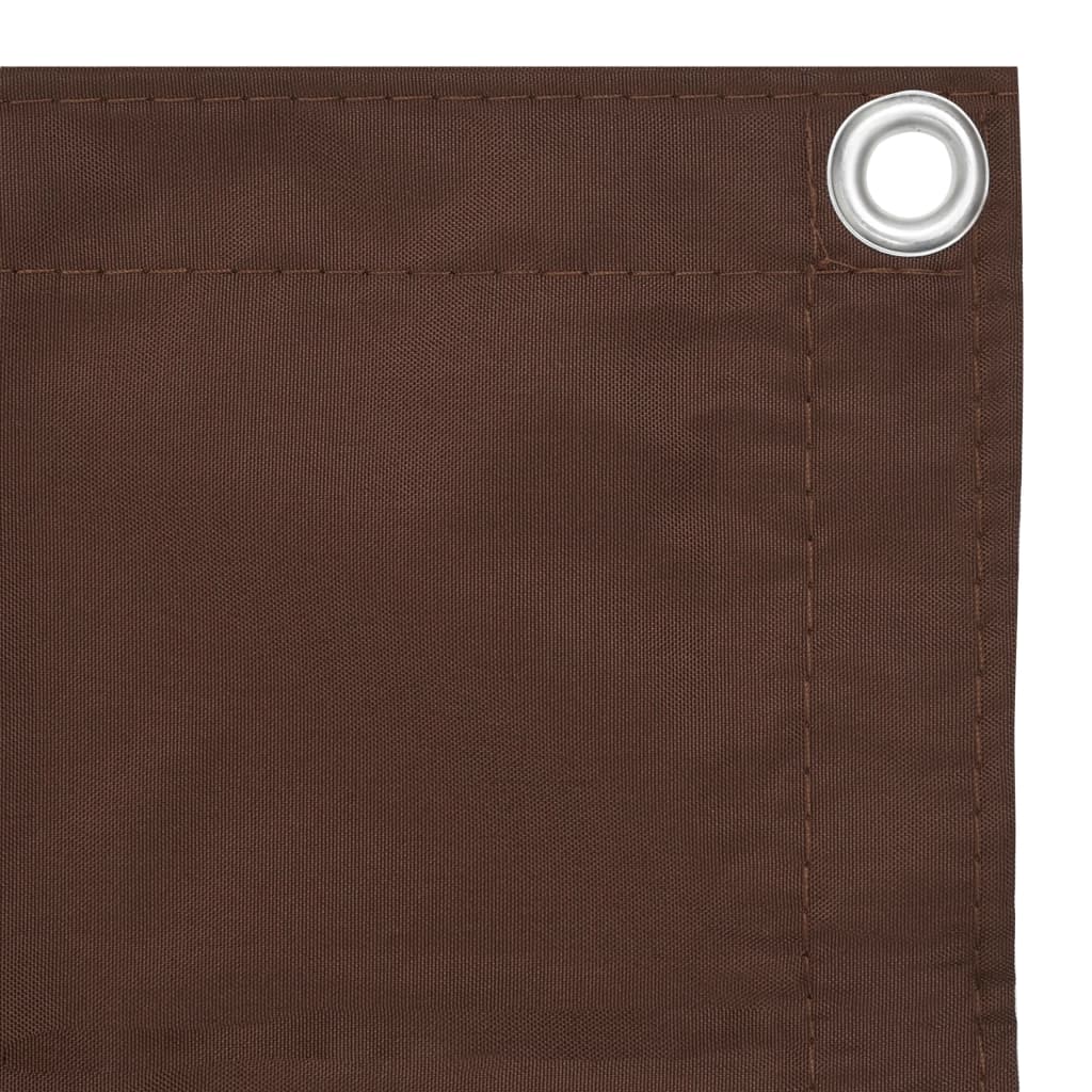 Balkonscherm 75x400 cm oxford stof bruin – afbeelding 3