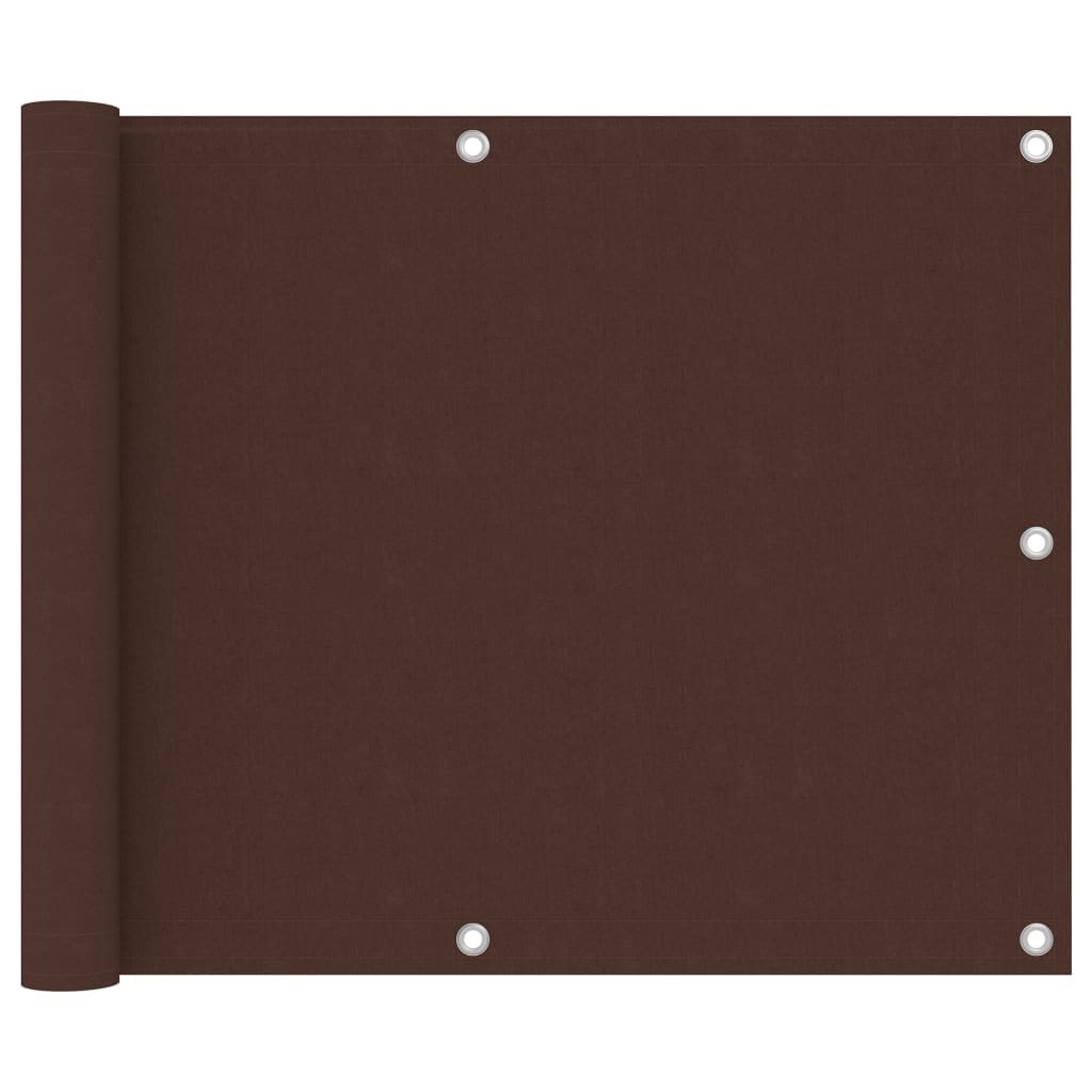 Balkonscherm 75x600 cm oxford stof bruin