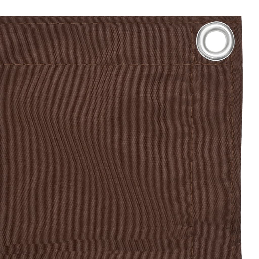 Balkonscherm 90x300 cm oxford stof bruin – afbeelding 3