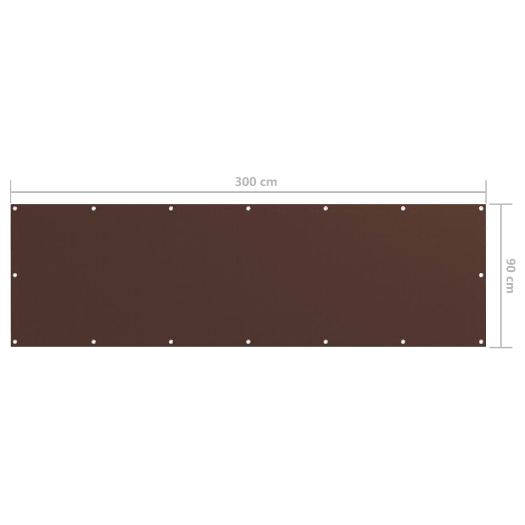 Balkonscherm 90x300 cm oxford stof bruin – afbeelding 5