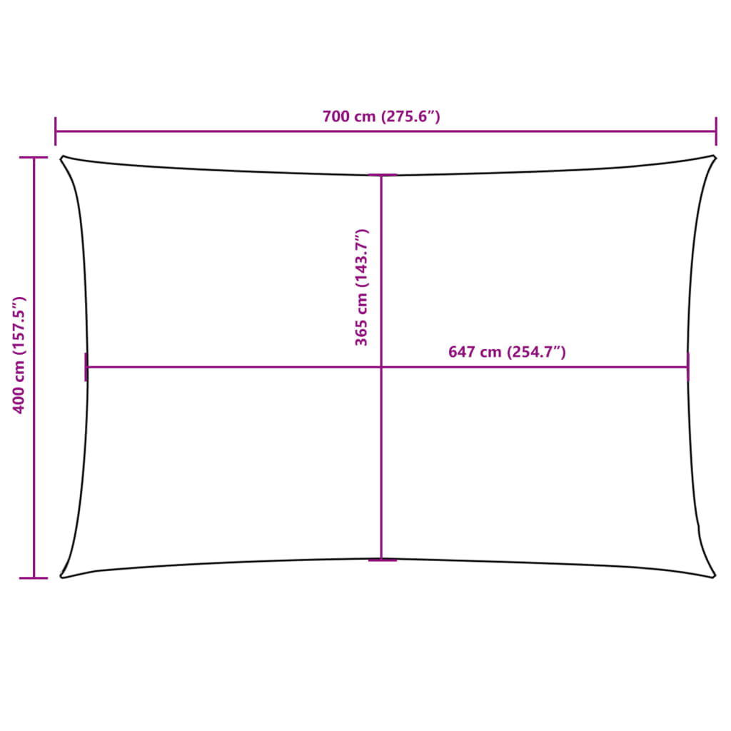 Zonnescherm rechthoekig 4x7 m oxford stof beige – afbeelding 10