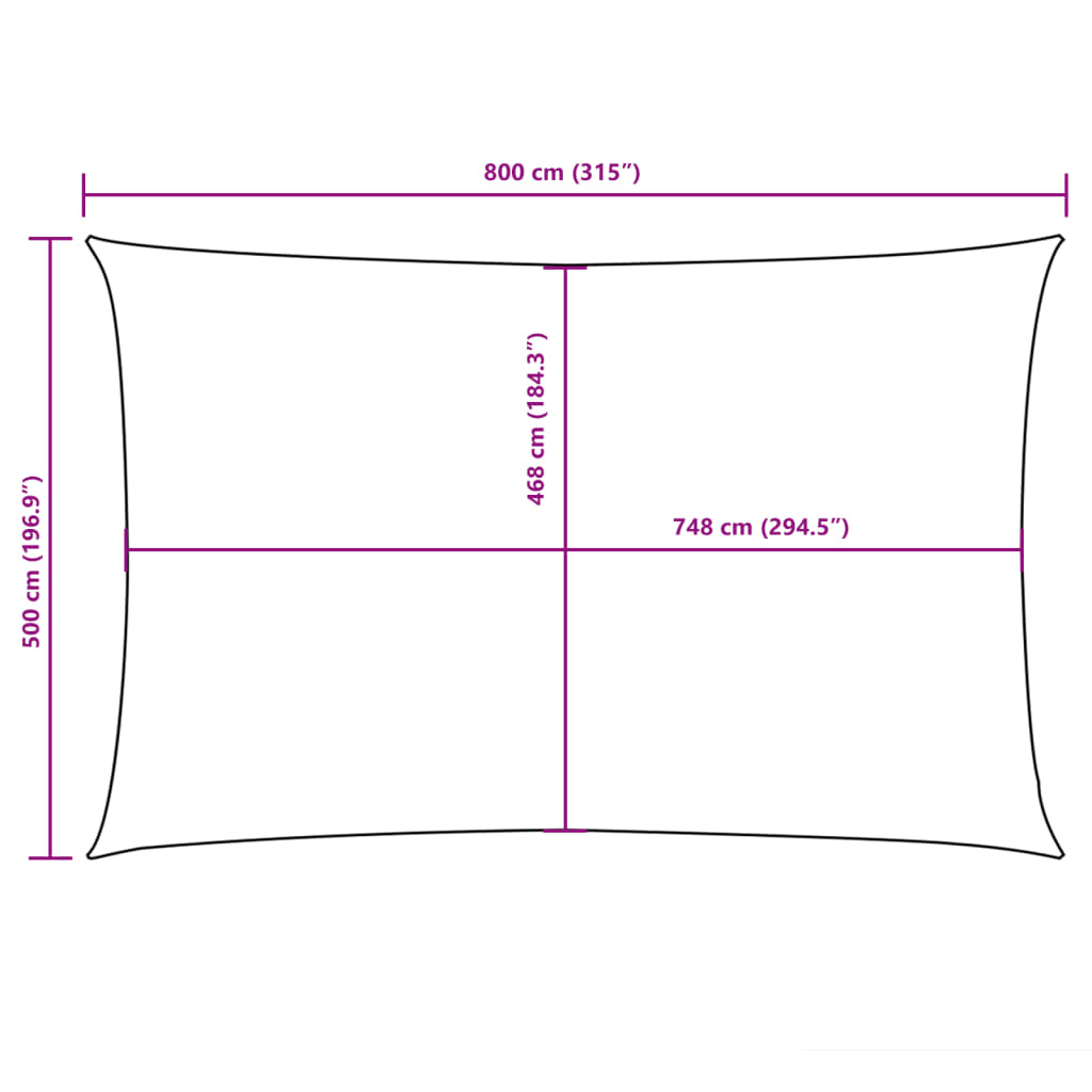 Zonnescherm rechthoekig 5x8 m oxford stof beige – afbeelding 10