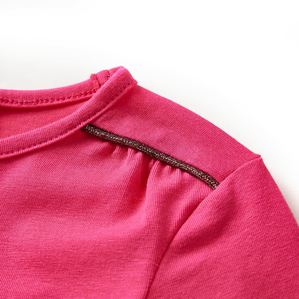Kindershirt met lange mouwen 128 felroze – afbeelding 5