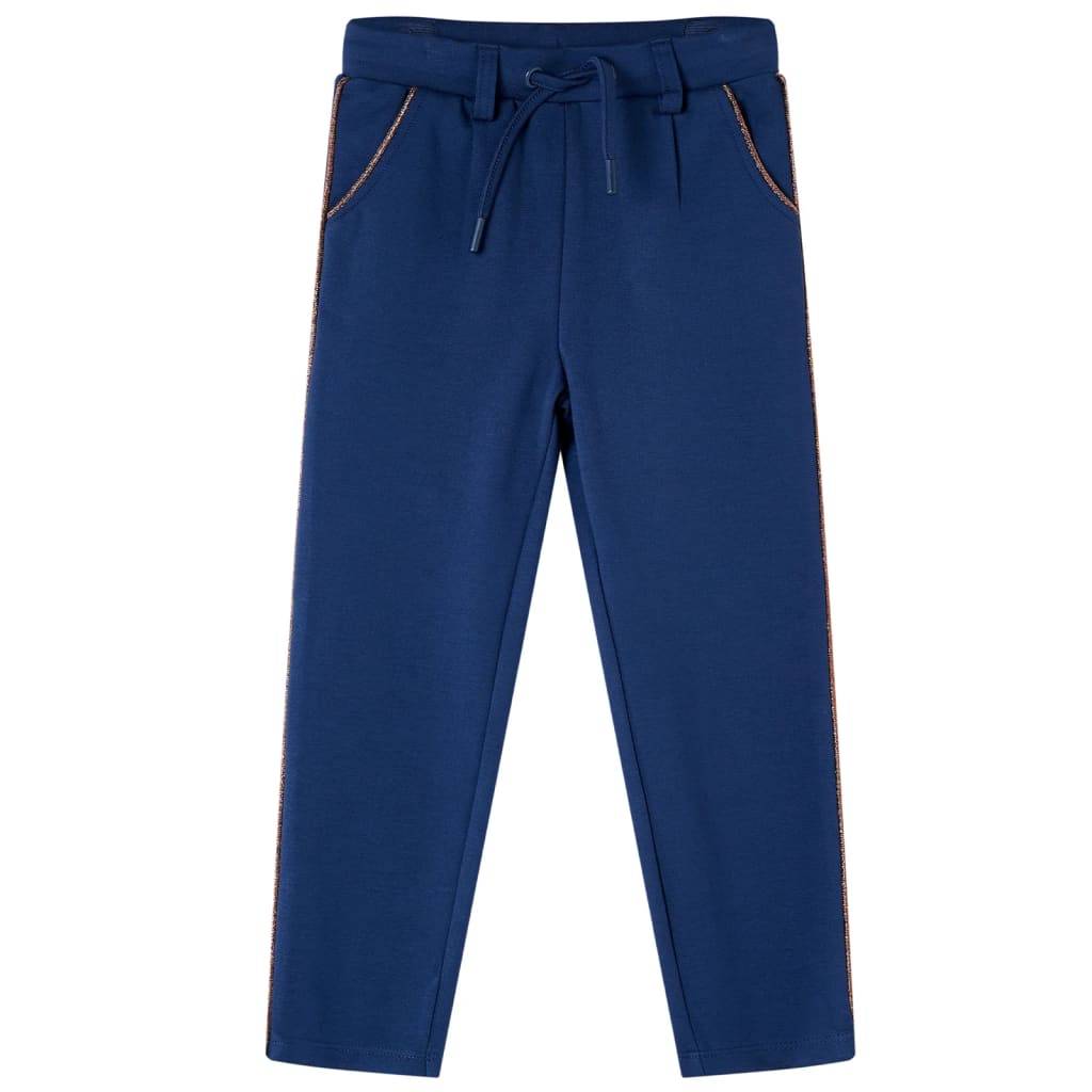 Kinderbroek met trekkoord 140 marineblauw