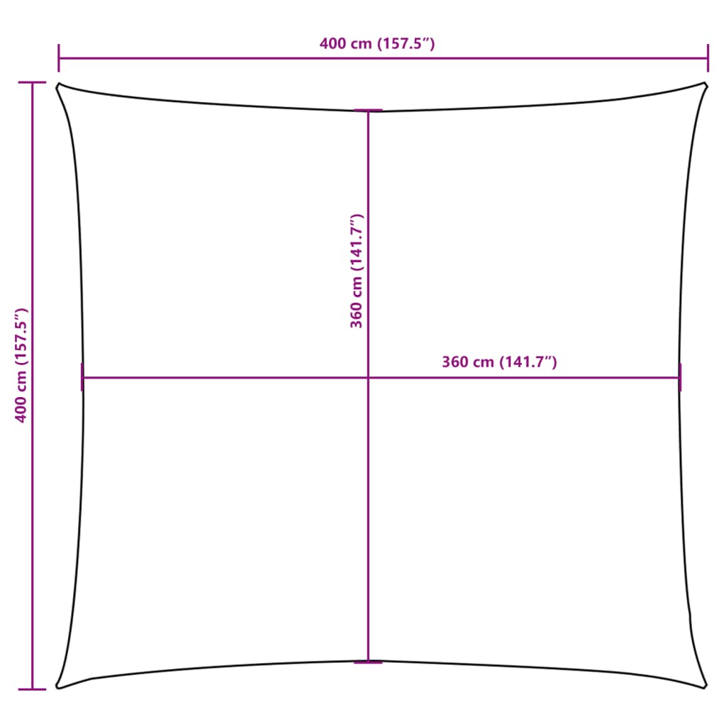 Zonnescherm vierkant 4x4 m oxford stof rood – afbeelding 10