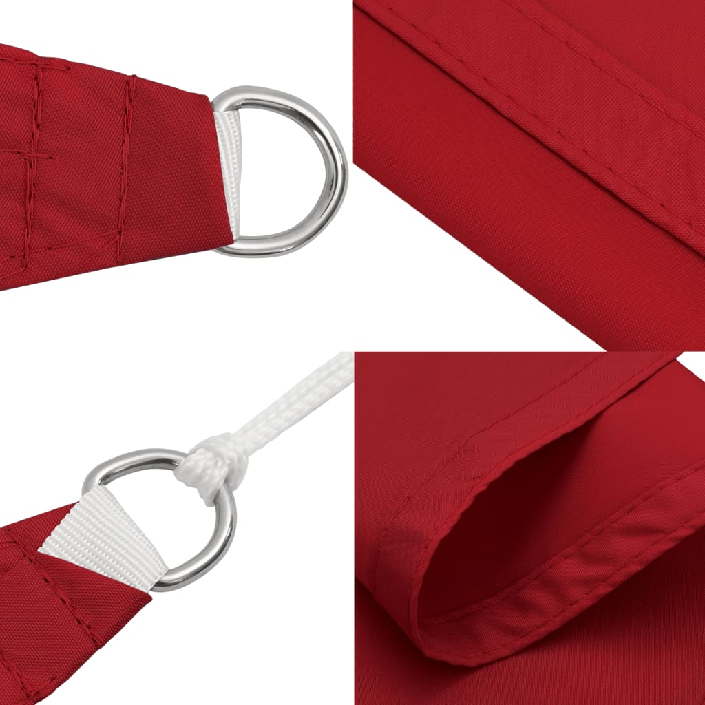 Zonnescherm vierkant 4x4 m oxford stof rood – afbeelding 6