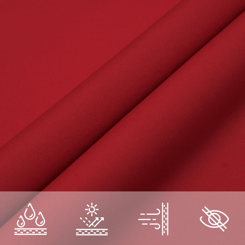 Zonnescherm vierkant 4x4 m oxford stof rood – afbeelding 7
