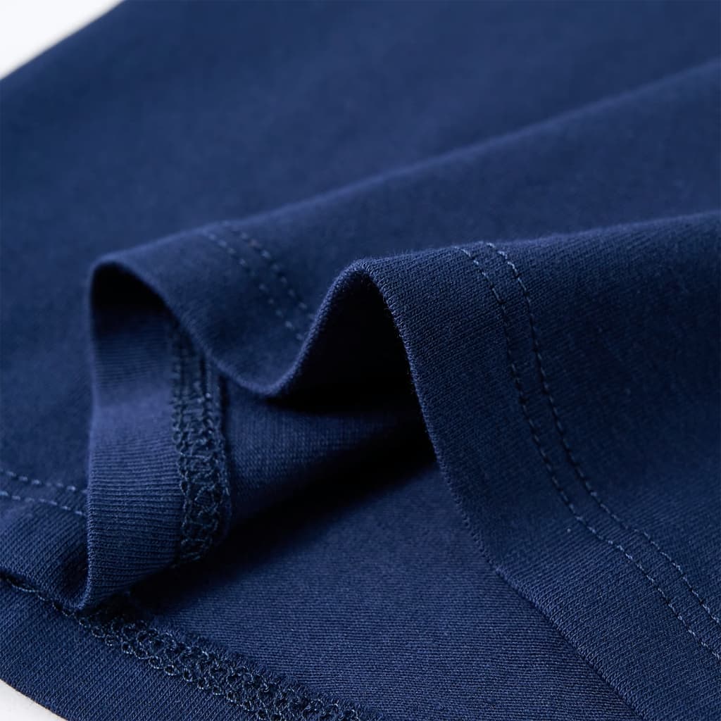 Kindershirt met lange mouwen 104 marineblauw – afbeelding 6