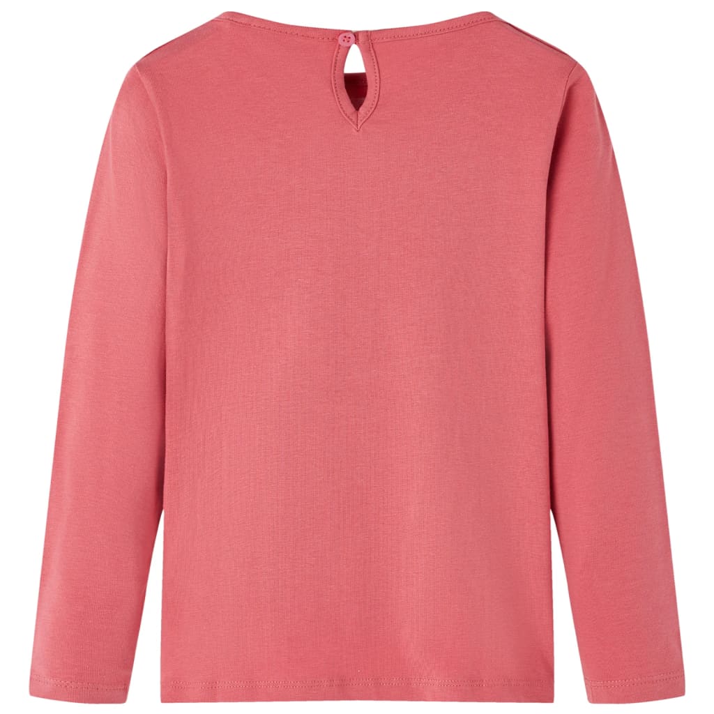 Kindershirt met lange mouwen 104 oudroze – afbeelding 2