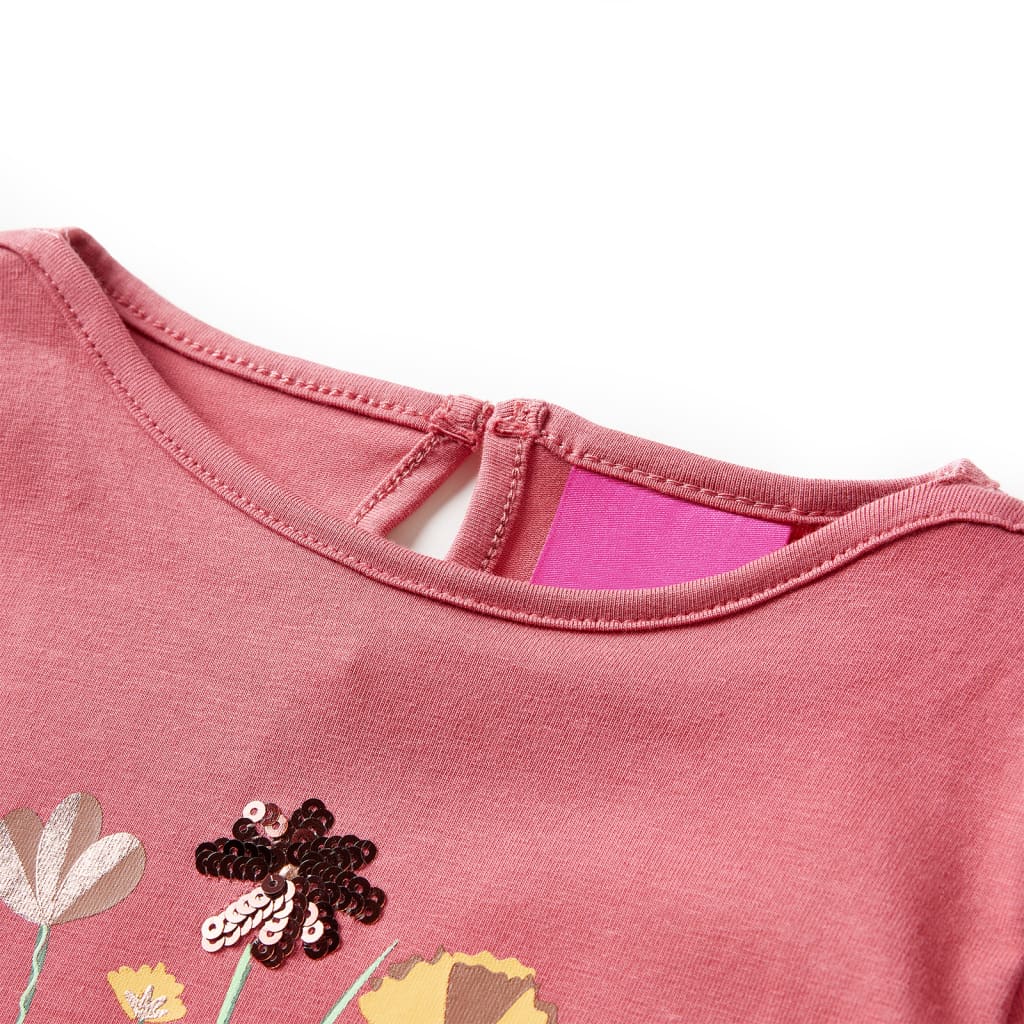 Kindershirt met lange mouwen 104 oudroze – afbeelding 3
