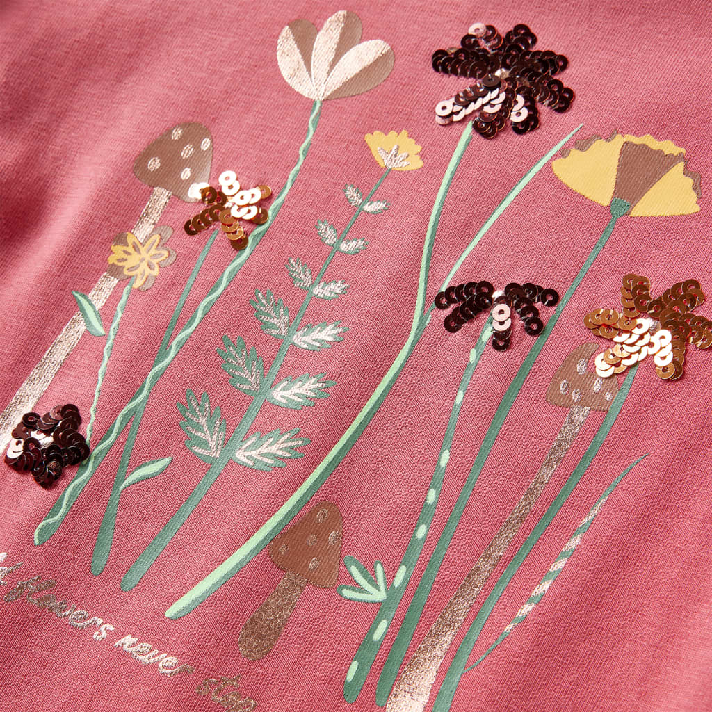 Kindershirt met lange mouwen 104 oudroze – afbeelding 4