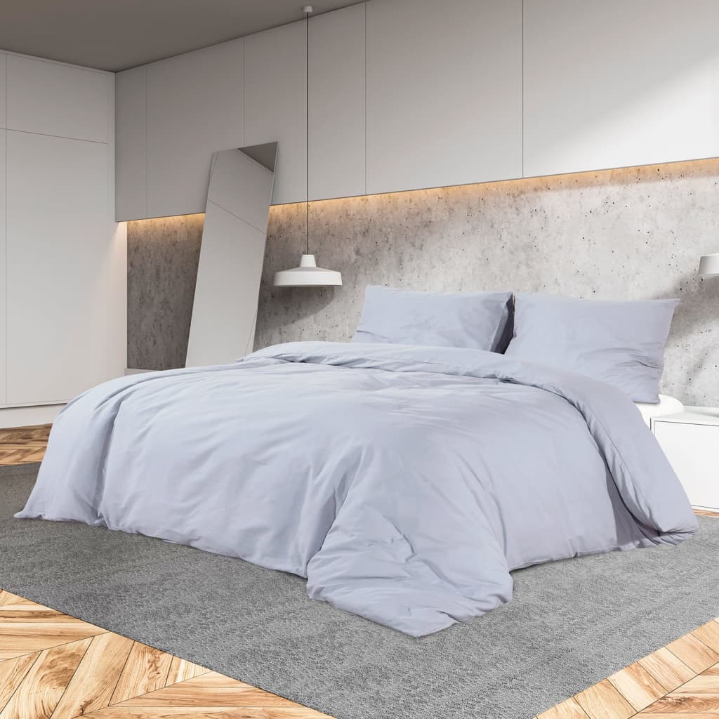 Dekbedovertrekset 155x220 cm katoen grijs – afbeelding 1