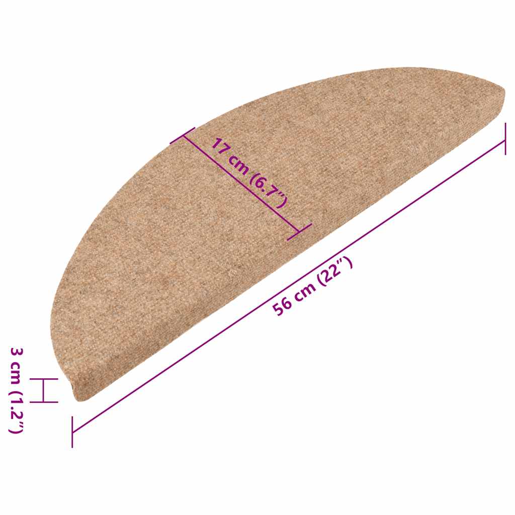 Trapmatten zelfklevend 15 st 56x17x3 cm beige – afbeelding 9