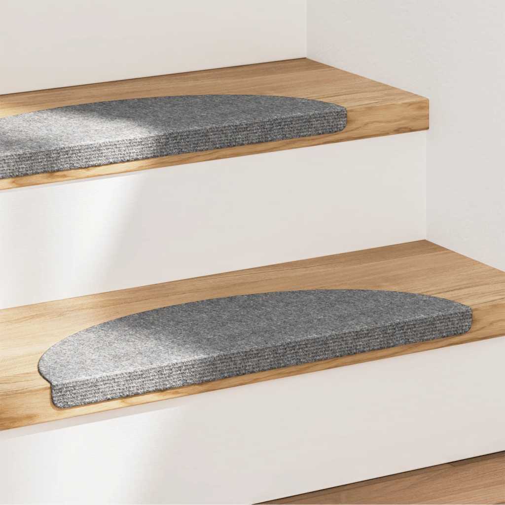 Trapmatten zelfklevend 15 st 56x17x3 cm grijs