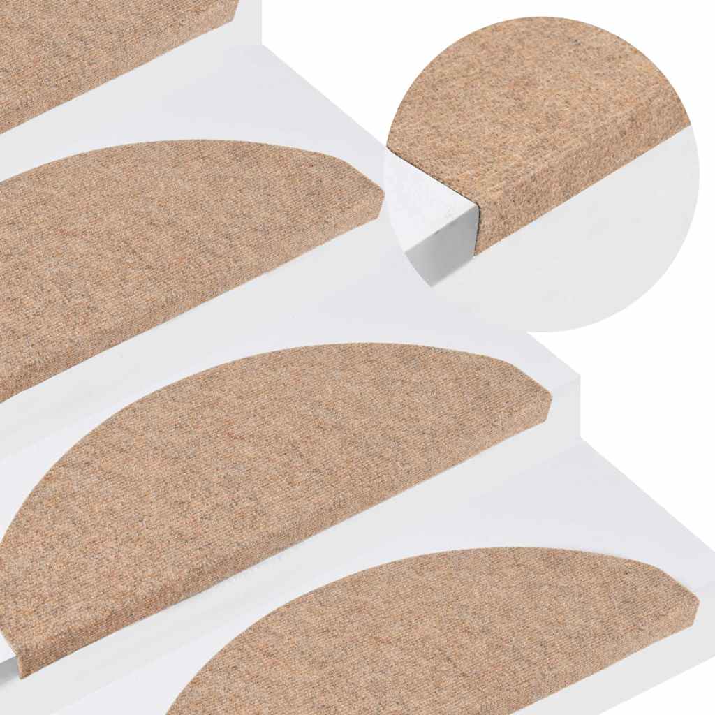 Trapmatten zelfklevend 15 st 65x22,5x3,5 cm beige – afbeelding 1