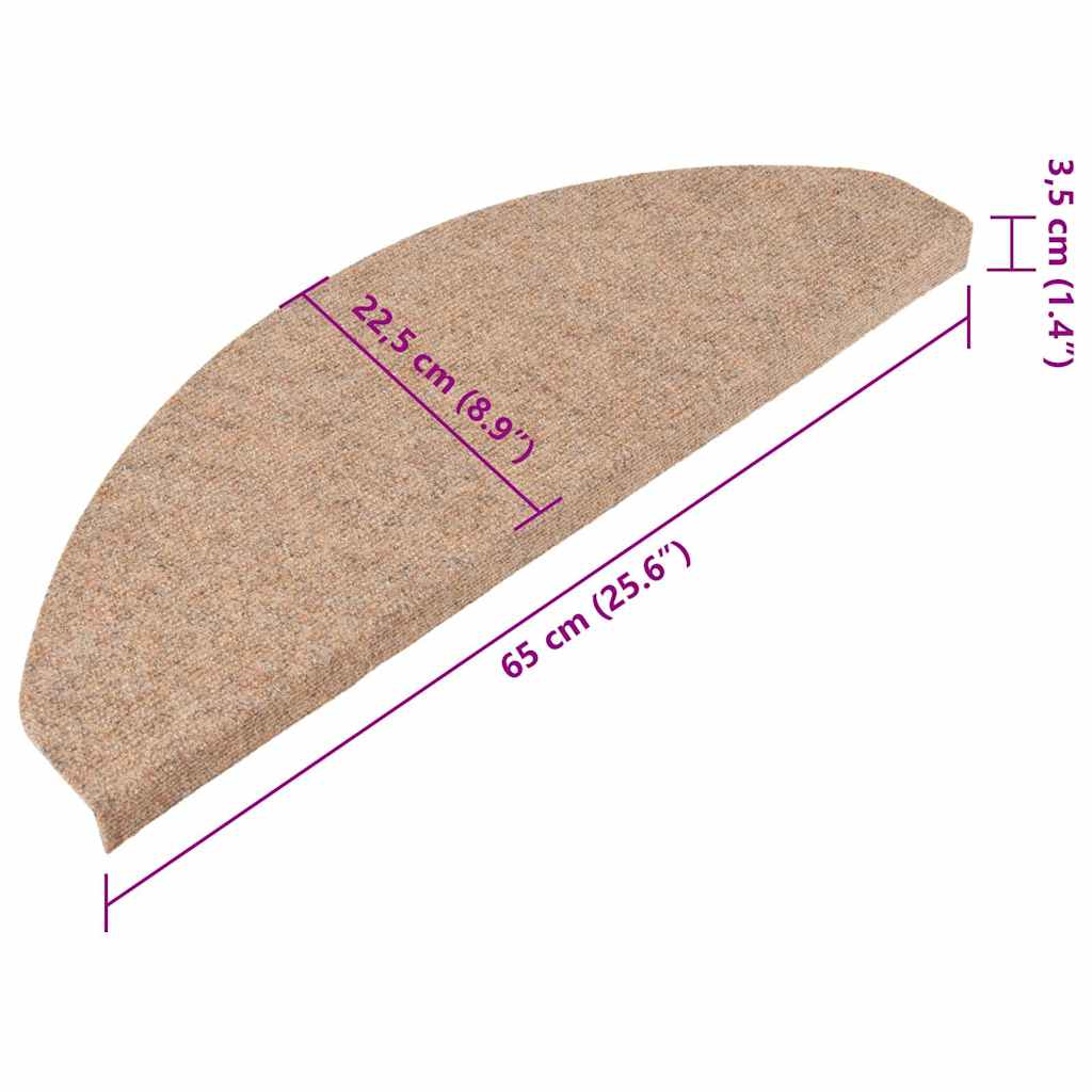 Trapmatten zelfklevend 15 st 65x22,5x3,5 cm beige – afbeelding 9