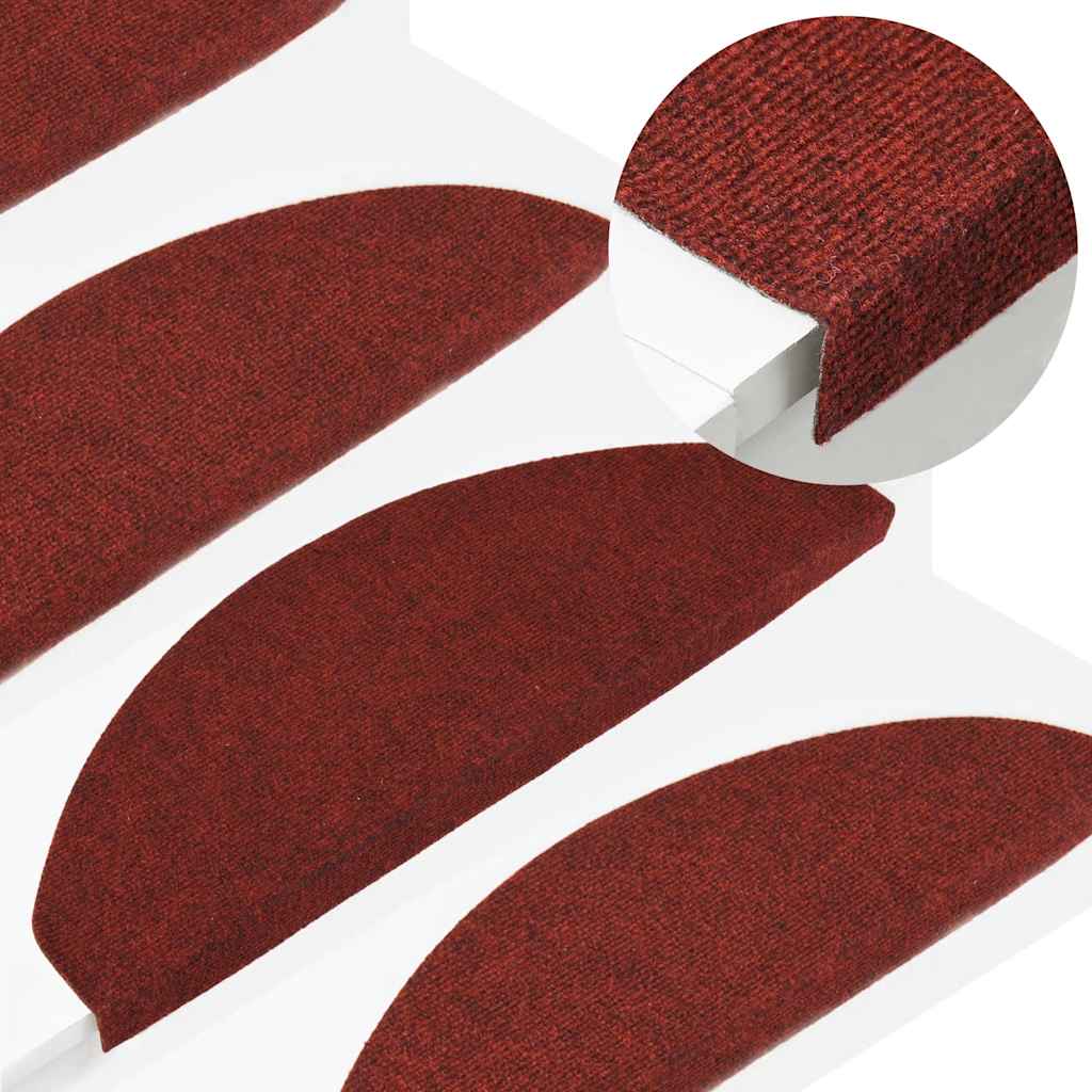 Trapmatten zelfklevend 15 st 65x22,5x3,5 cm rood – afbeelding 1
