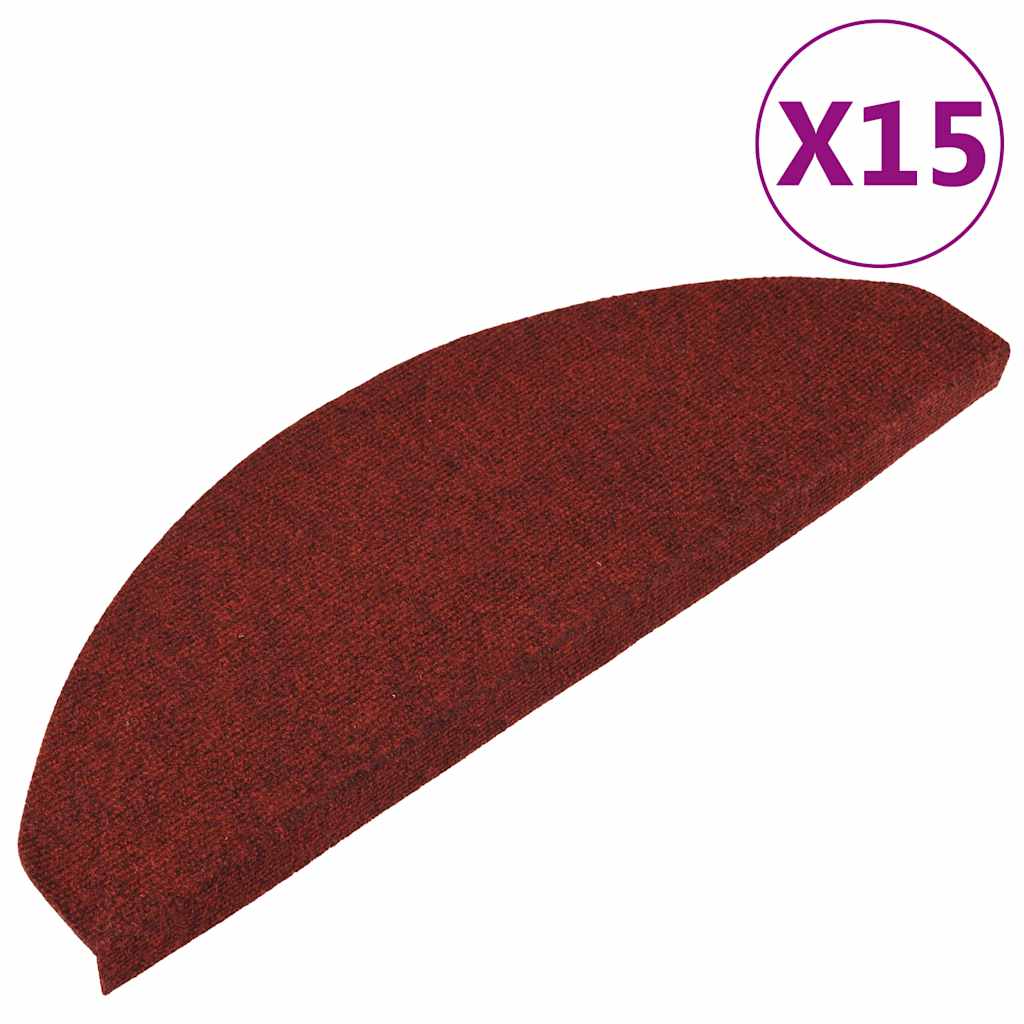 Trapmatten zelfklevend 15 st 65x22,5x3,5 cm rood – afbeelding 2