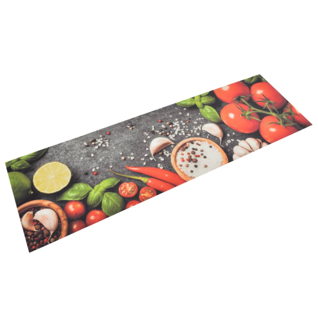 Keukenmat wasbaar groenteprint 45x150 cm fluweel – afbeelding 1