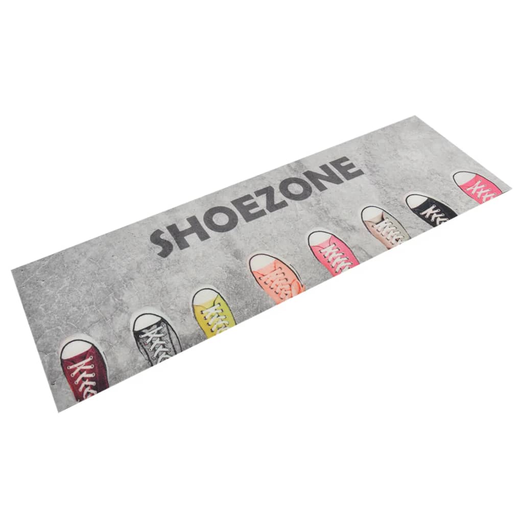 Keukenmat wasbaar shoezone-print 60x180 cm fluweel