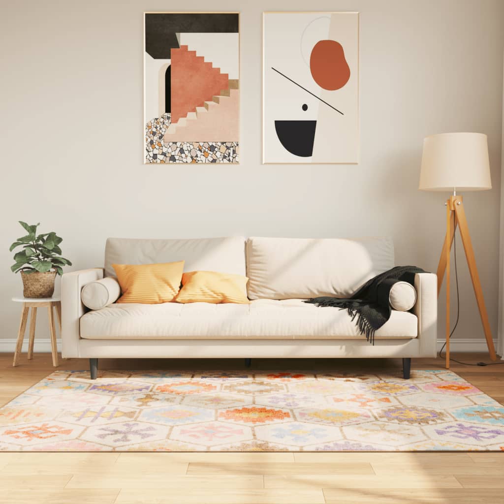 Vloerkleed wasbaar 160x230 cm meerkleurig