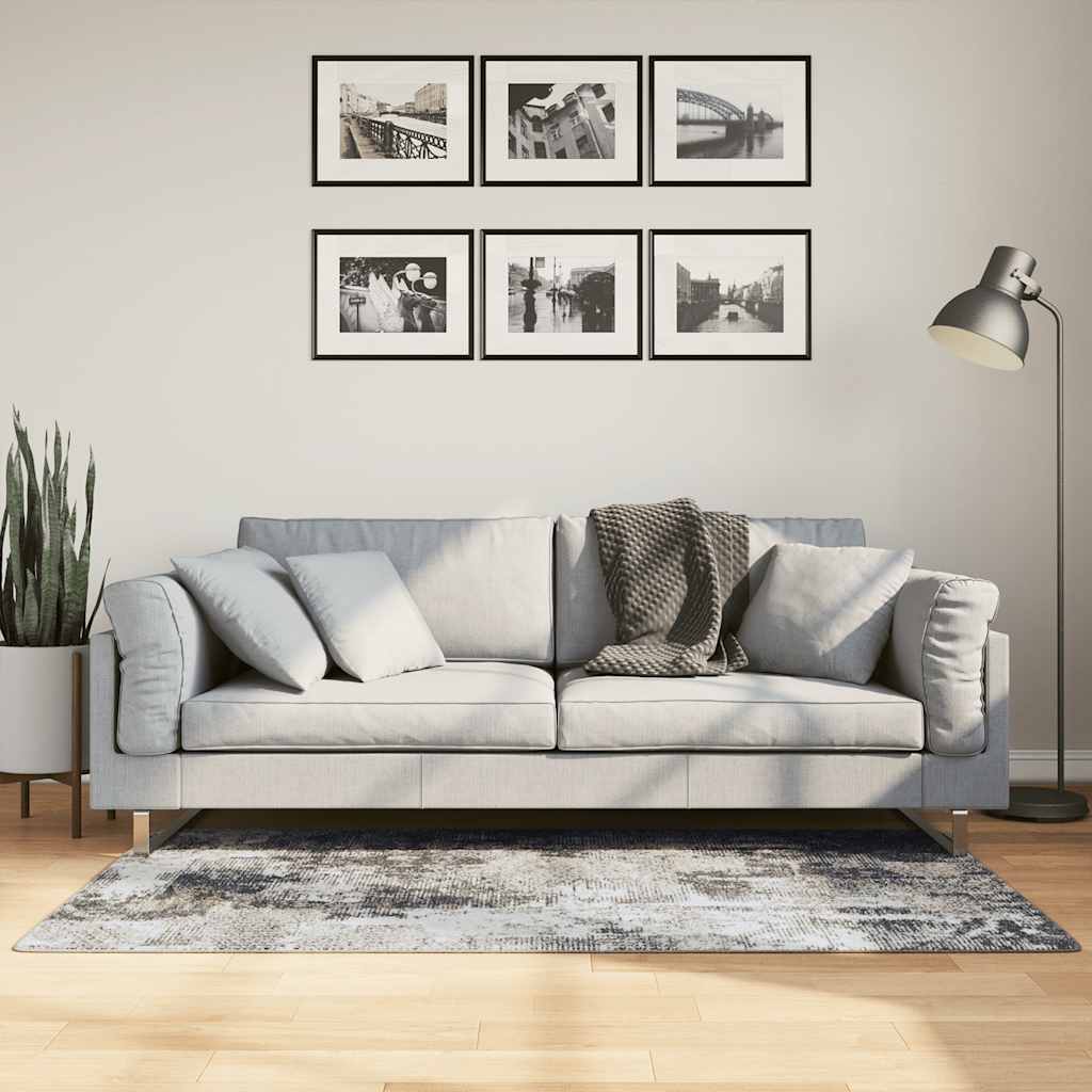 Vloerkleed wasbaar 80x150 cm meerkleurig