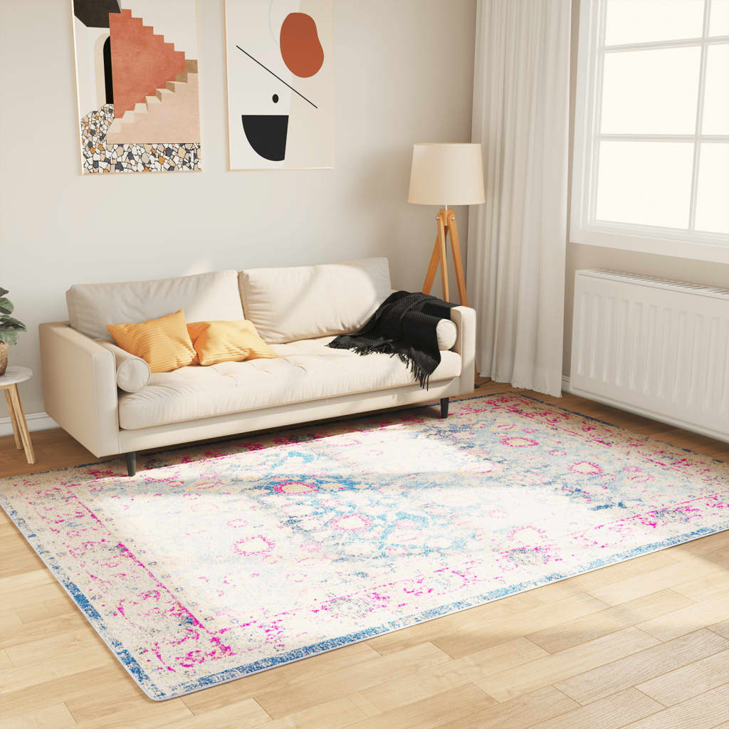 Vloerkleed wasbaar 160x230 cm meerkleurig