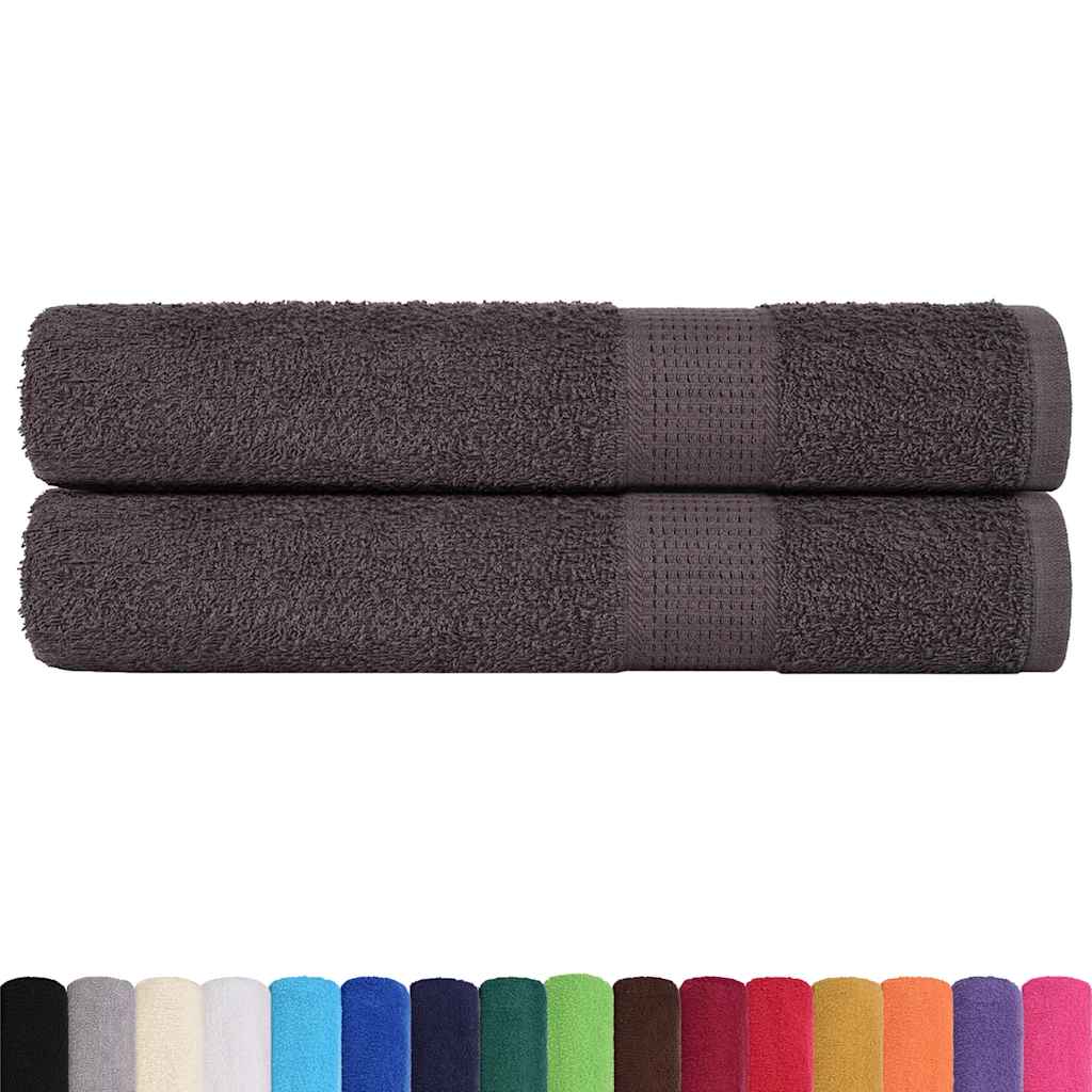 Handdoeken FROGN 2 st 100x200 cm 360 g/m² antraciet – afbeelding 2